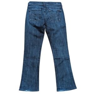 7 For All Mankind 26 Rocker Slim Boot Leg Bootcut‎ Jeans Dark Faded Wash Sretch